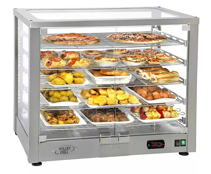 ROLLER GRILL II Ventilated Heated Display Showcase – 3 grids